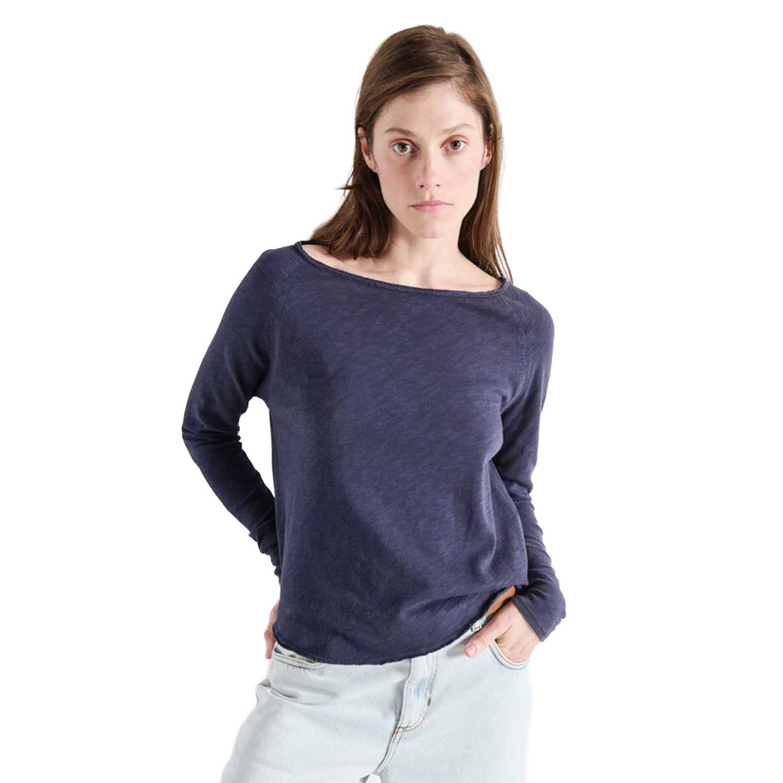 American Vintage Boat Neck Long Sleeve T-Shirt